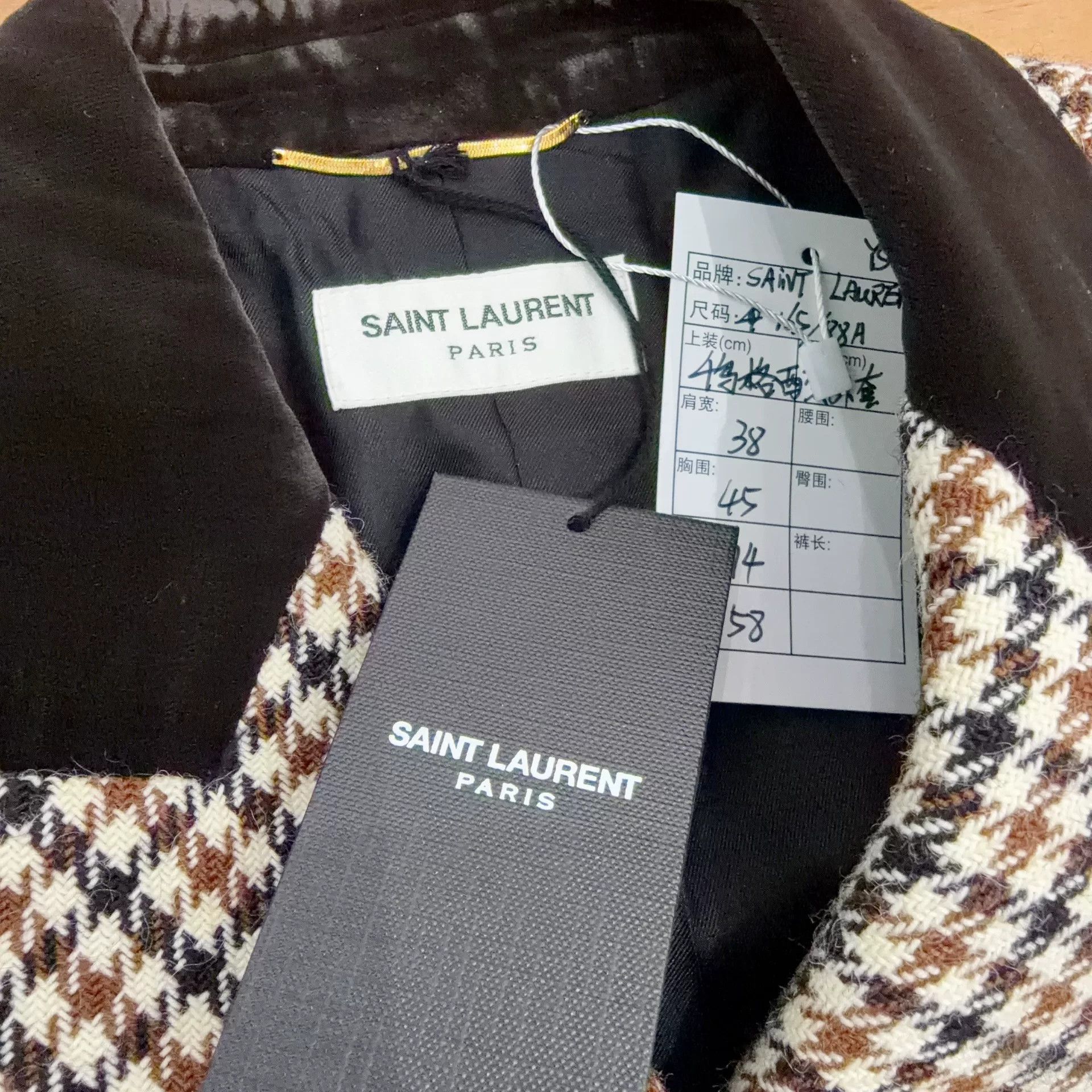 Saint Laurent Paris YSL Houndstooth Double-Breasted Blazer Size S / US 4 / IT 40 - 3 Thumbnail