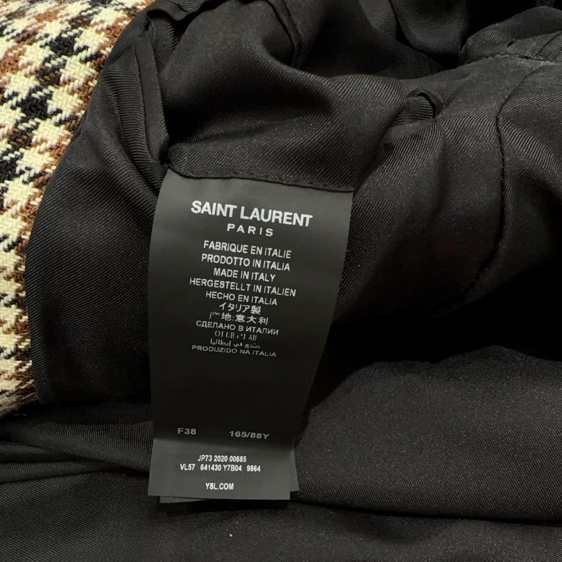 Saint Laurent Paris YSL Houndstooth Double-Breasted Blazer Size S / US 4 / IT 40 - 5 Thumbnail