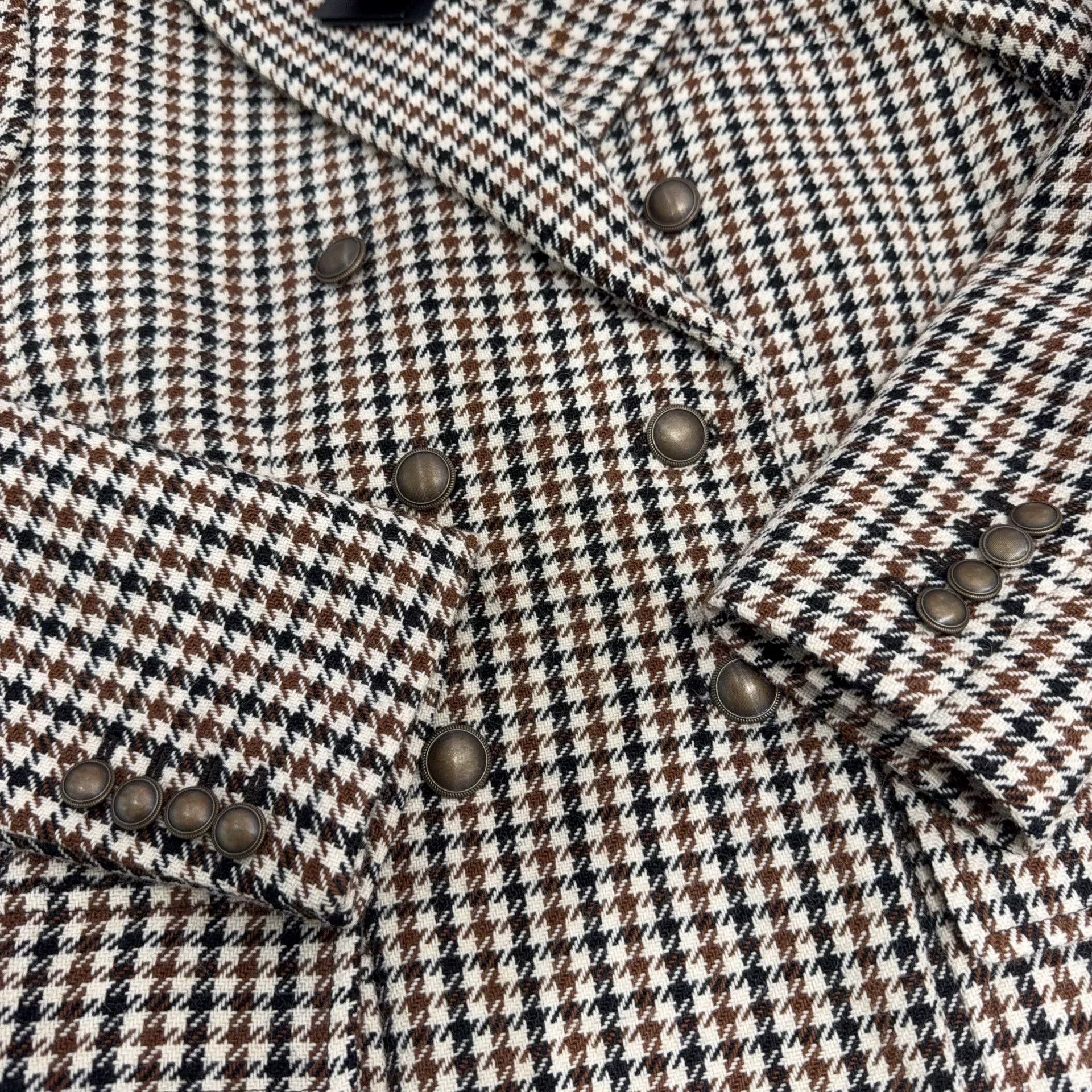 Saint Laurent Paris YSL Houndstooth Double-Breasted Blazer Size S / US 4 / IT 40 - 4 Thumbnail