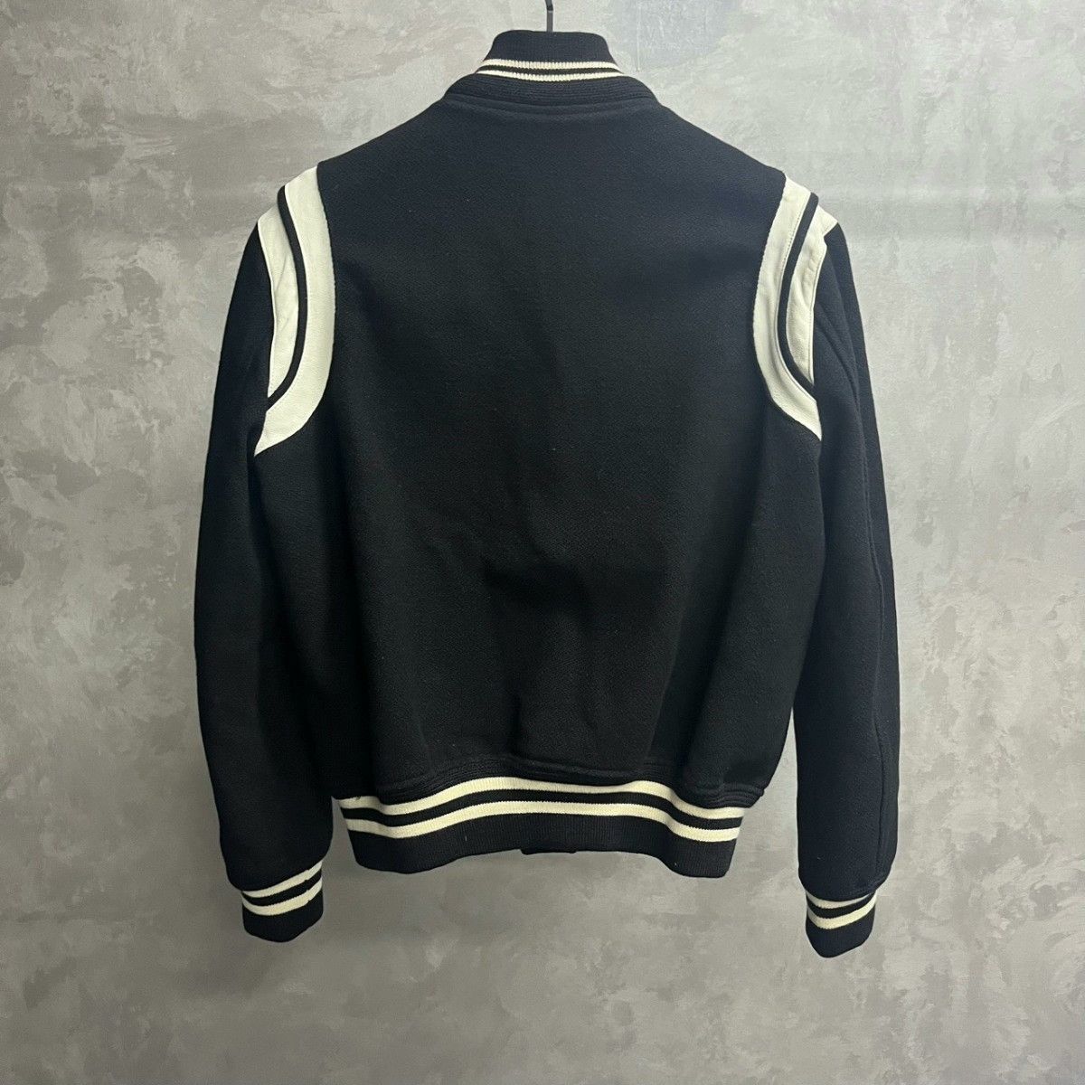Saint Laurent Paris Saint Laurent Black Varsity Jacket Size US M / EU 48-50 / 2 - 2 Thumbnail