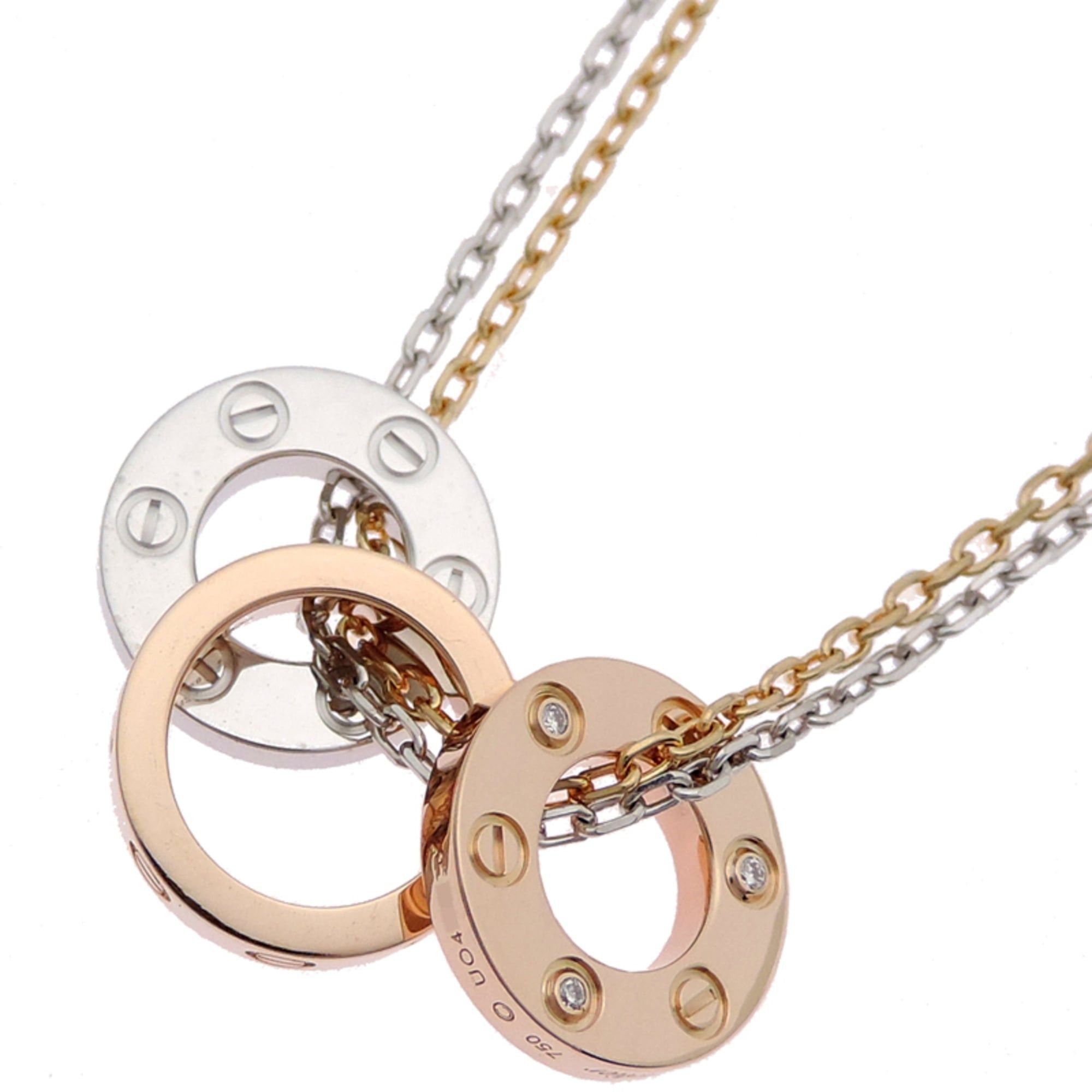 Cartier Cartier Love 6P Diamond Women's Necklace B7219700 750 Pink Gold Size ONE SIZE - 2 Thumbnail