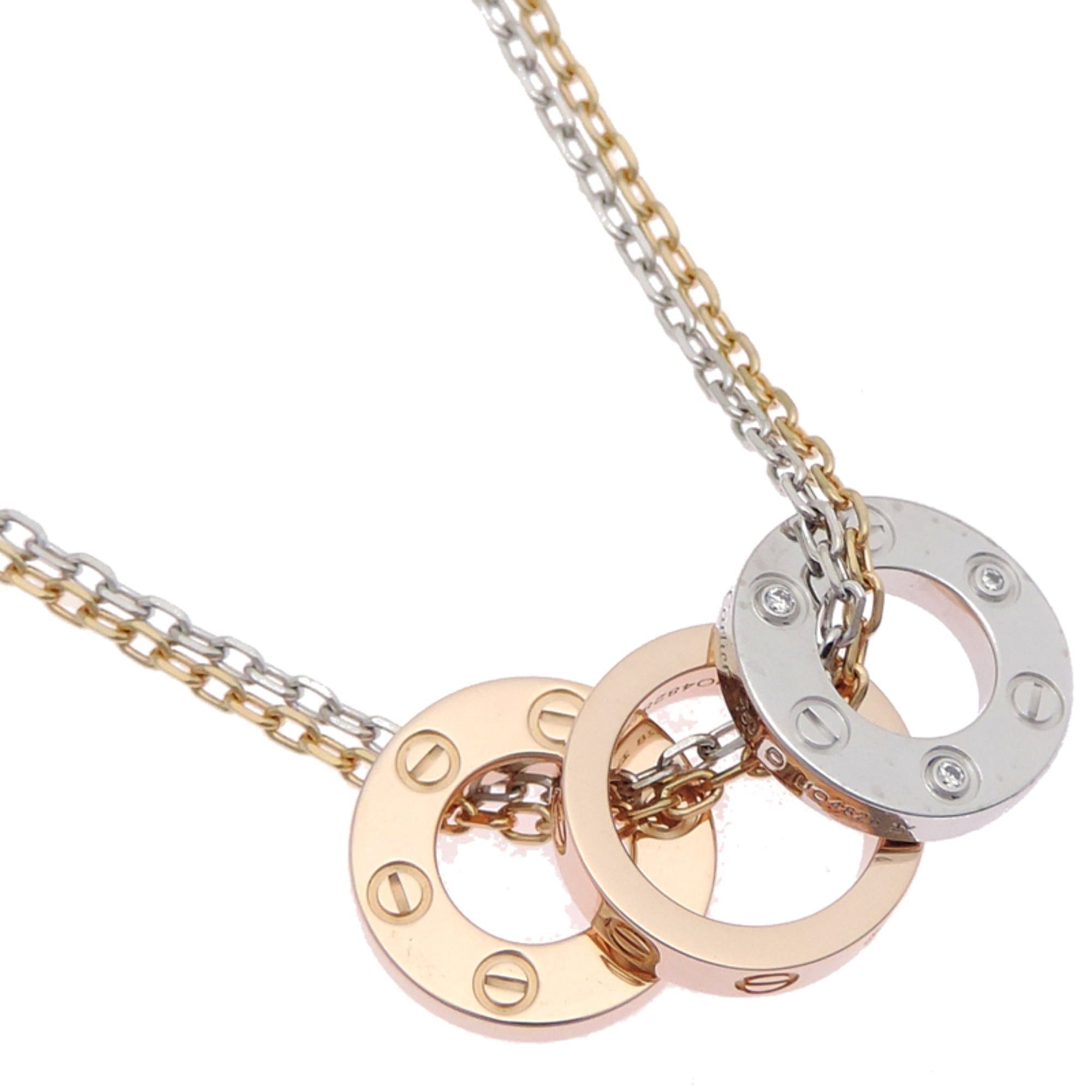 Cartier Cartier Love 6P Diamond Women's Necklace B7219700 750 Pink Gold Size ONE SIZE - 3 Thumbnail