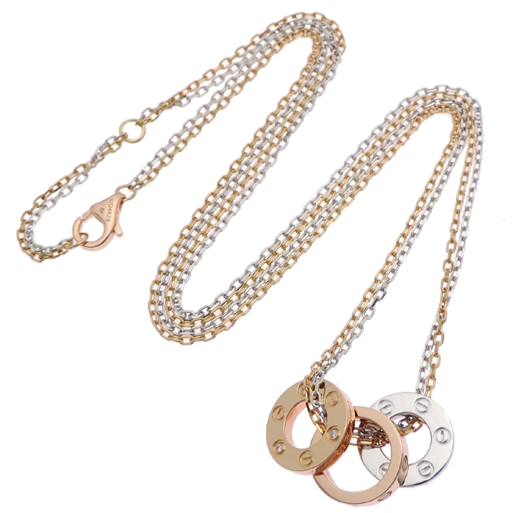 Cartier Cartier Love 6P Diamond Women's Necklace B7219700 750 Pink Gold Size ONE SIZE - 8 Thumbnail