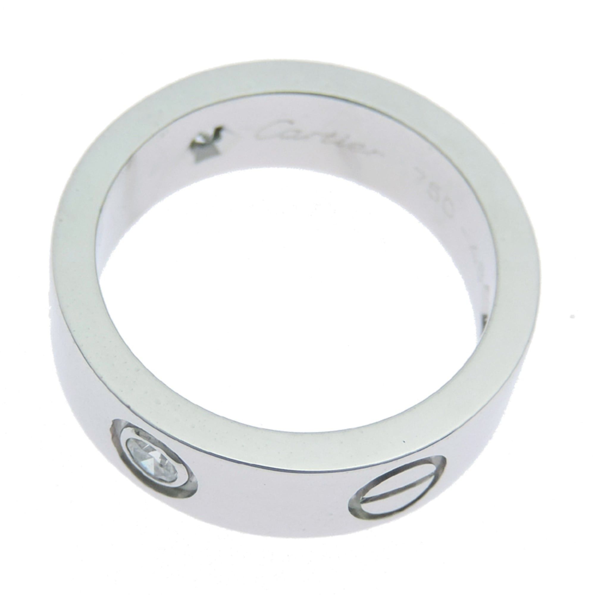 Cartier Cartier Love Classic Model 3P Diamond Ring #48 (Women's/Men's) B4032500 750 White Gold Size ONE SIZE - 2 Thumbnail