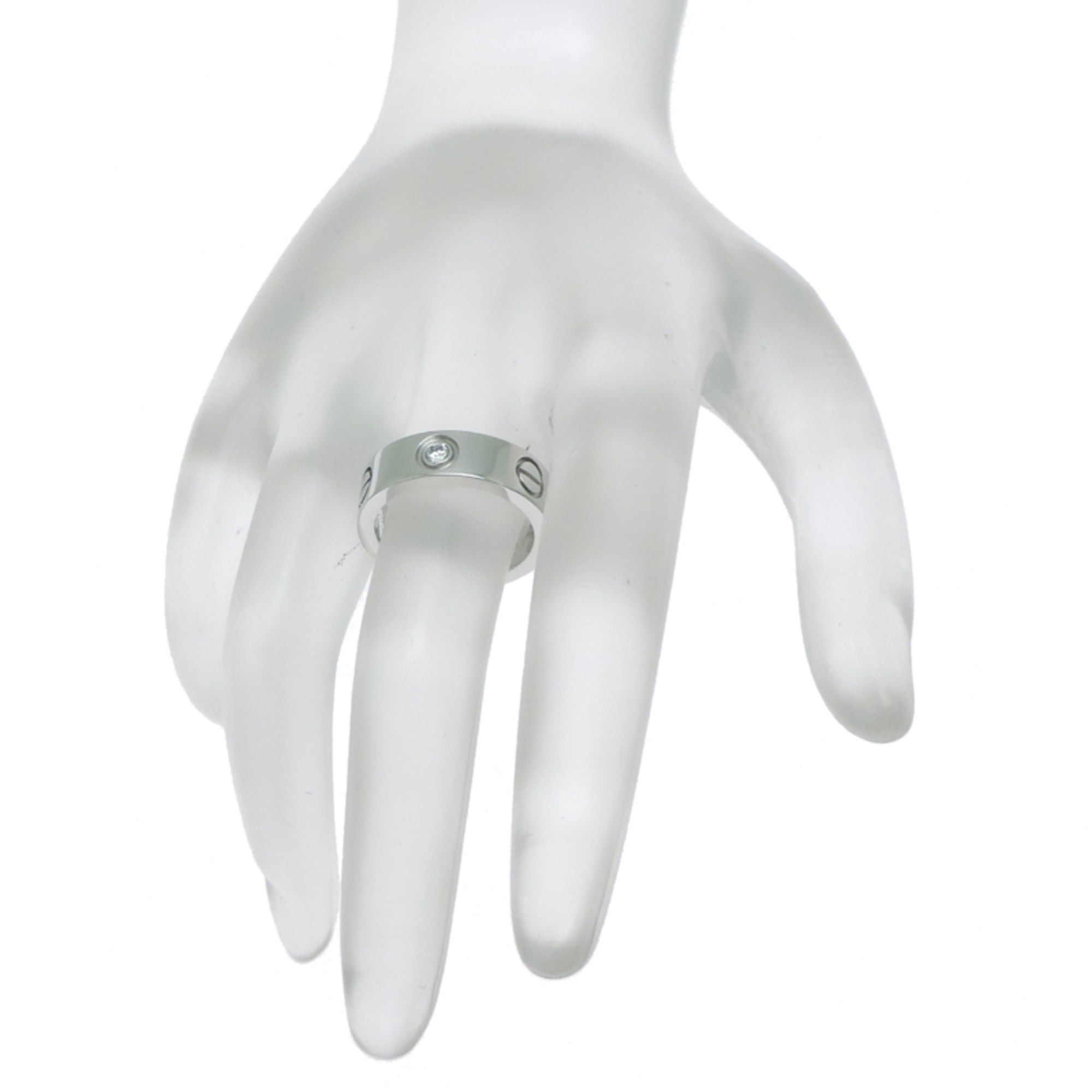 Cartier Cartier Love Classic Model 3P Diamond Ring #48 (Women's/Men's) B4032500 750 White Gold Size ONE SIZE - 7 Thumbnail