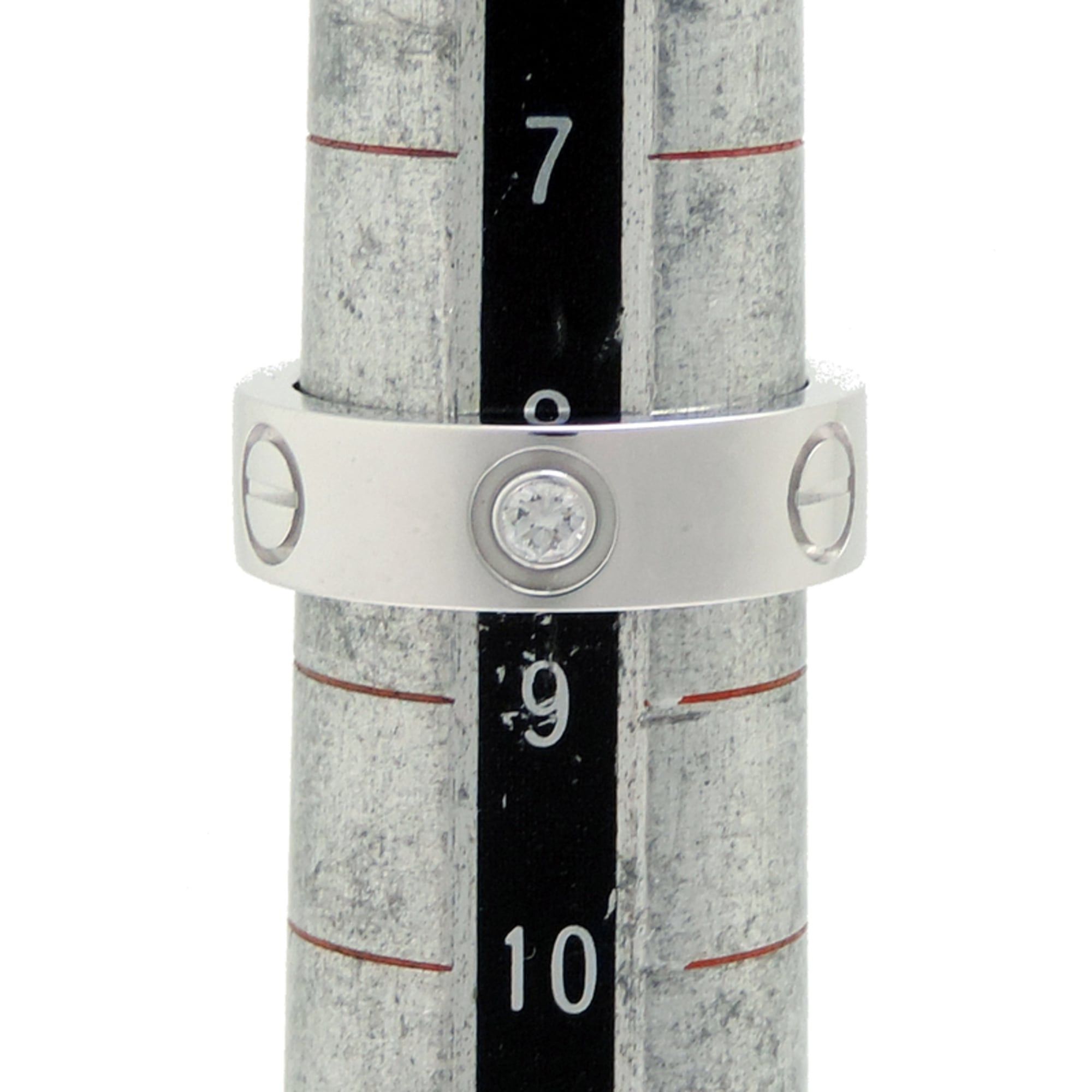 Cartier Cartier Love Classic Model 3P Diamond Ring #48 (Women's/Men's) B4032500 750 White Gold Size ONE SIZE - 6 Thumbnail