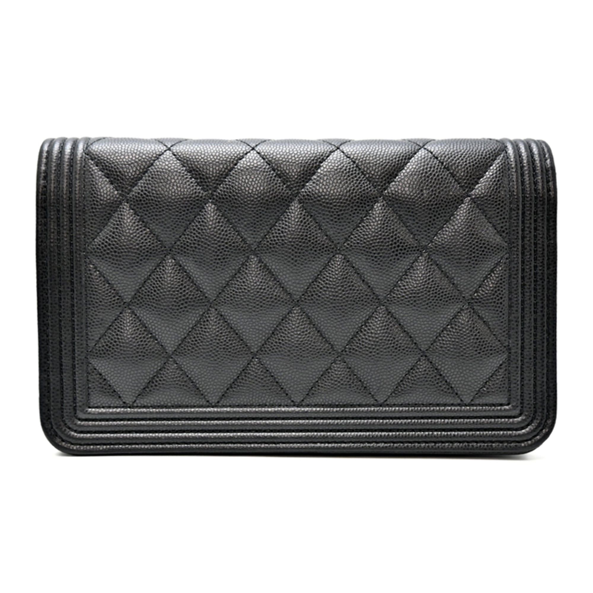 Chanel Chanel Boy Chain Wallet for Women, AP1117, Caviar Leather, Black Size ONE SIZE - 2 Thumbnail