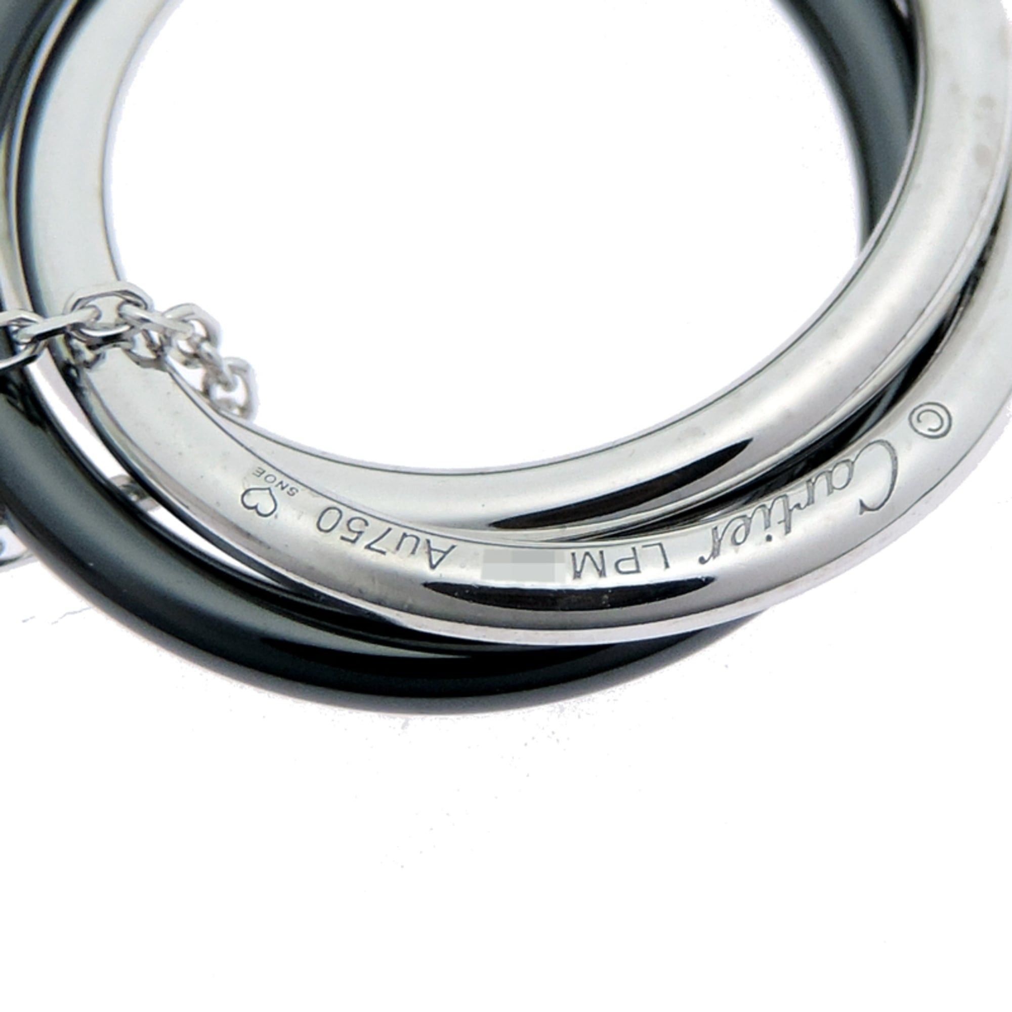 Cartier Cartier Trinity Diamond Necklace for Women and Men, B3045500, 750 White Gold, Black Tone Size ONE SIZE - 4 Thumbnail