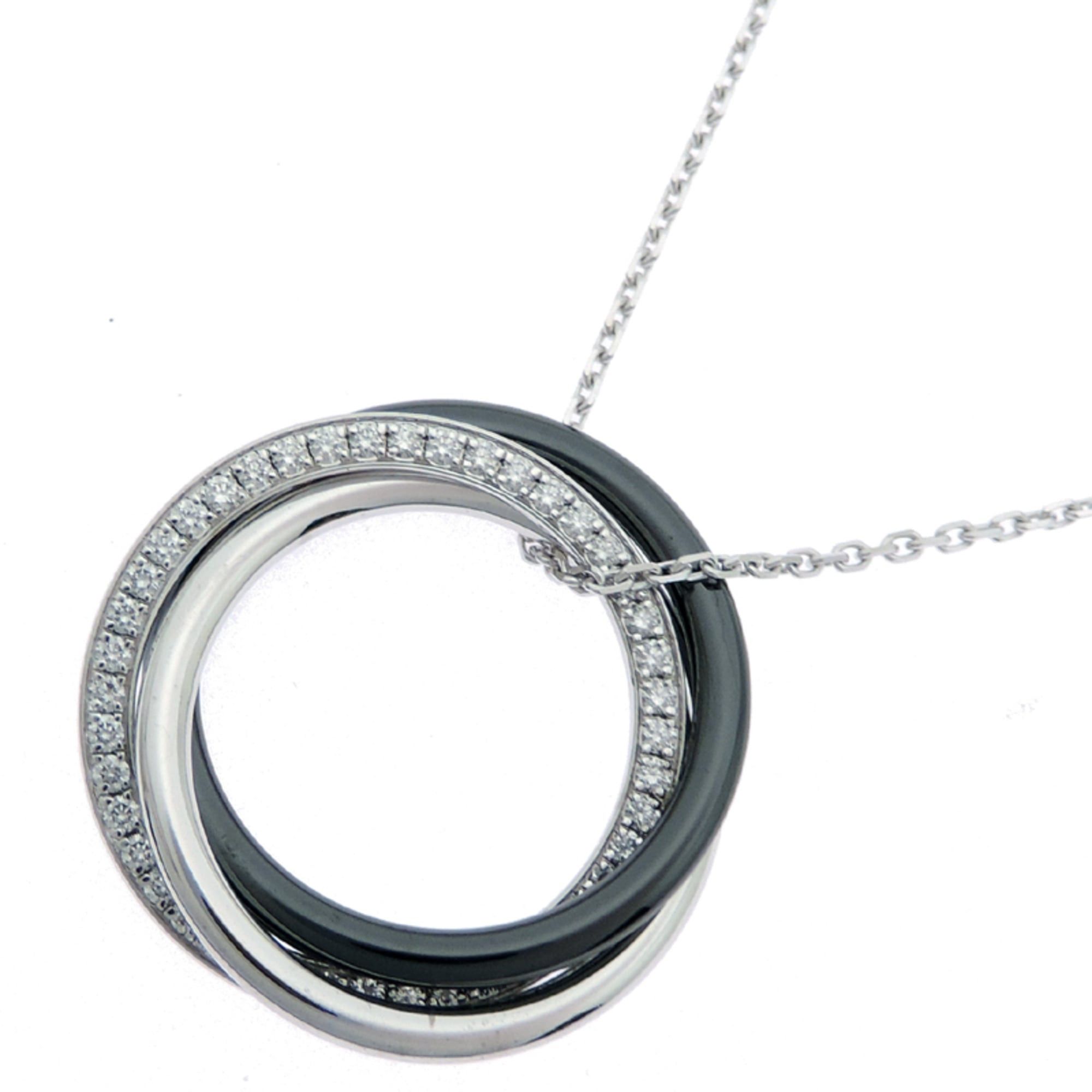Cartier Cartier Trinity Diamond Necklace for Women and Men, B3045500, 750 White Gold, Black Tone Size ONE SIZE - 2 Thumbnail
