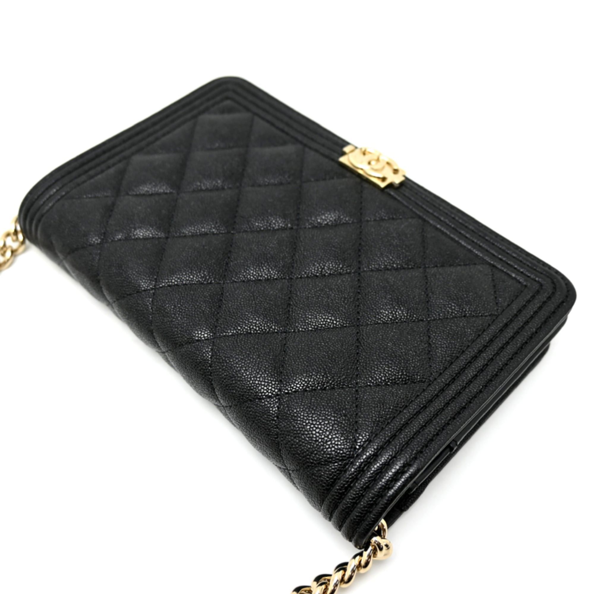 Chanel Chanel Boy Chain Wallet for Women, AP1117, Caviar Leather, Black Size ONE SIZE - 3 Thumbnail