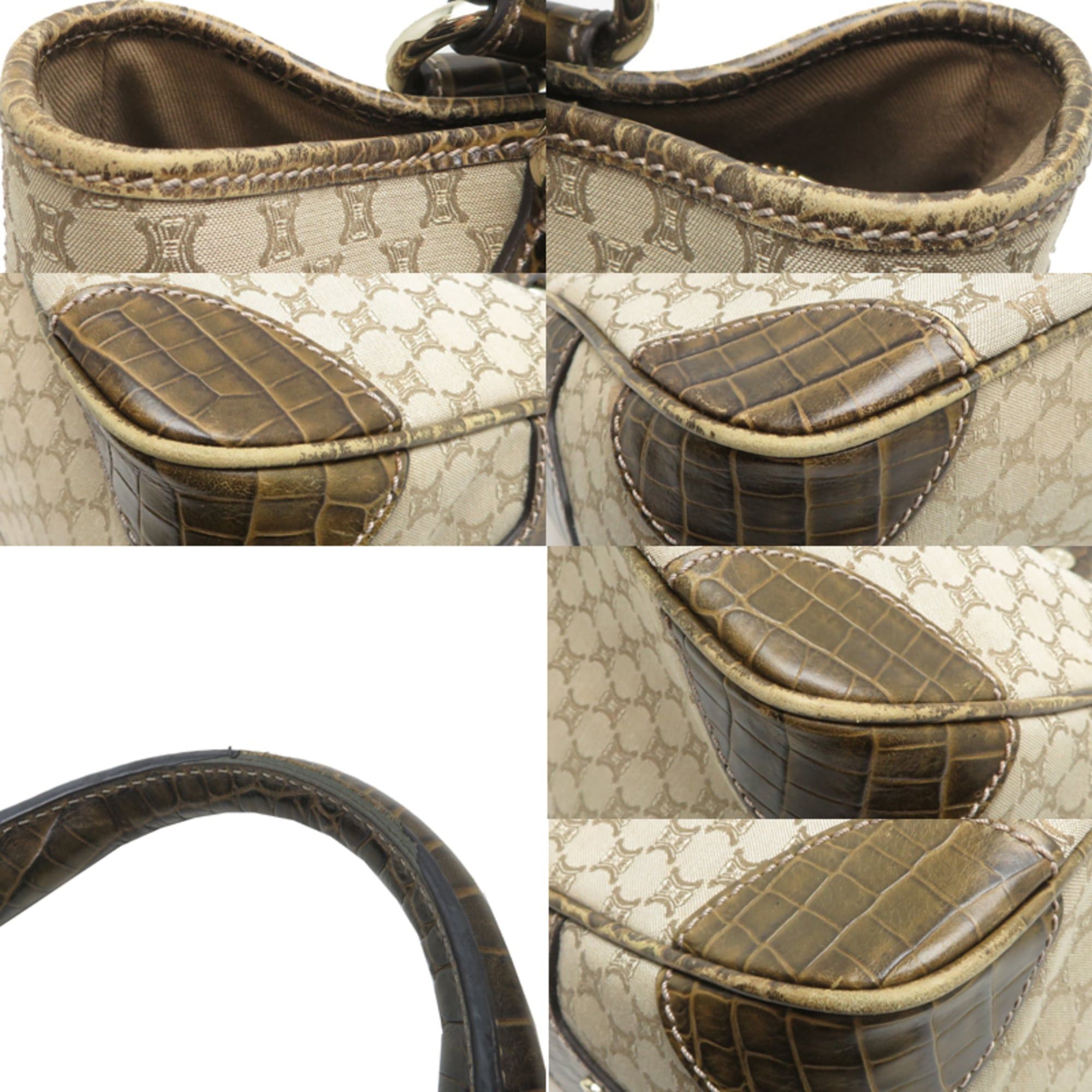 Celine Celine Boogie Bag Women's Handbag Canvas Beige Size ONE SIZE - 9 Thumbnail