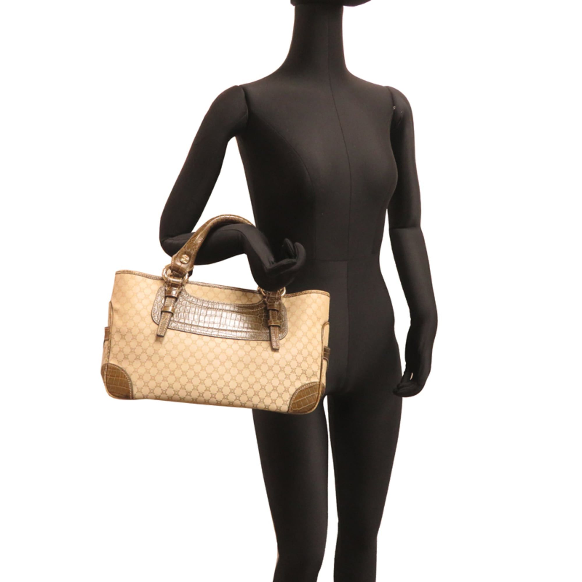 Celine Celine Boogie Bag Women's Handbag Canvas Beige Size ONE SIZE - 8 Thumbnail