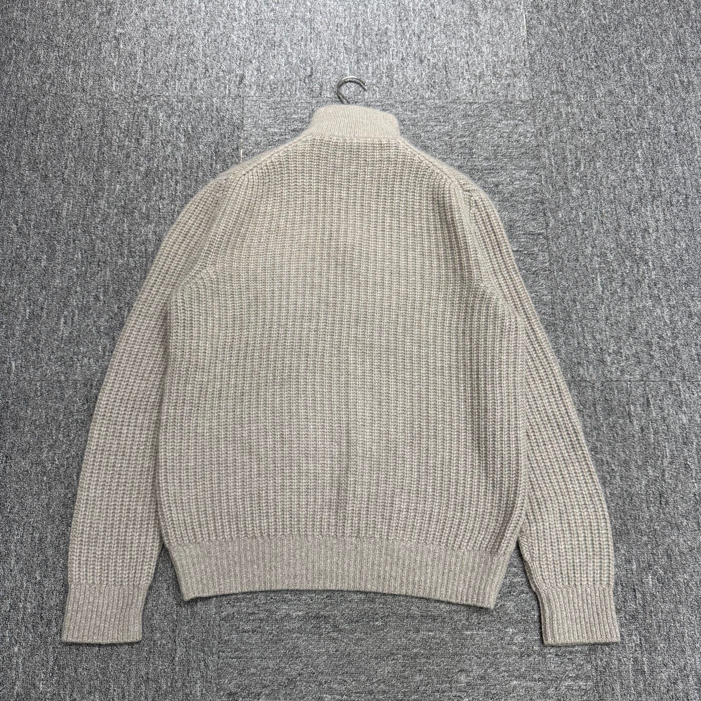 Loro Piana Gray Half-Zip High Neck Knit Sweater Size US M / EU 48-50 / 2 - 5 Thumbnail