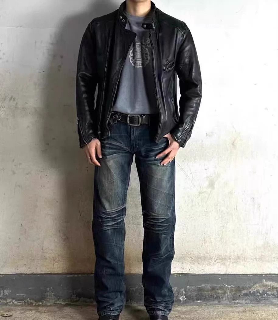 Harley Davidson Black Leather Jacket with Zip Pockets - Size L Size US L / EU 52-54 / 3 - 8 Thumbnail