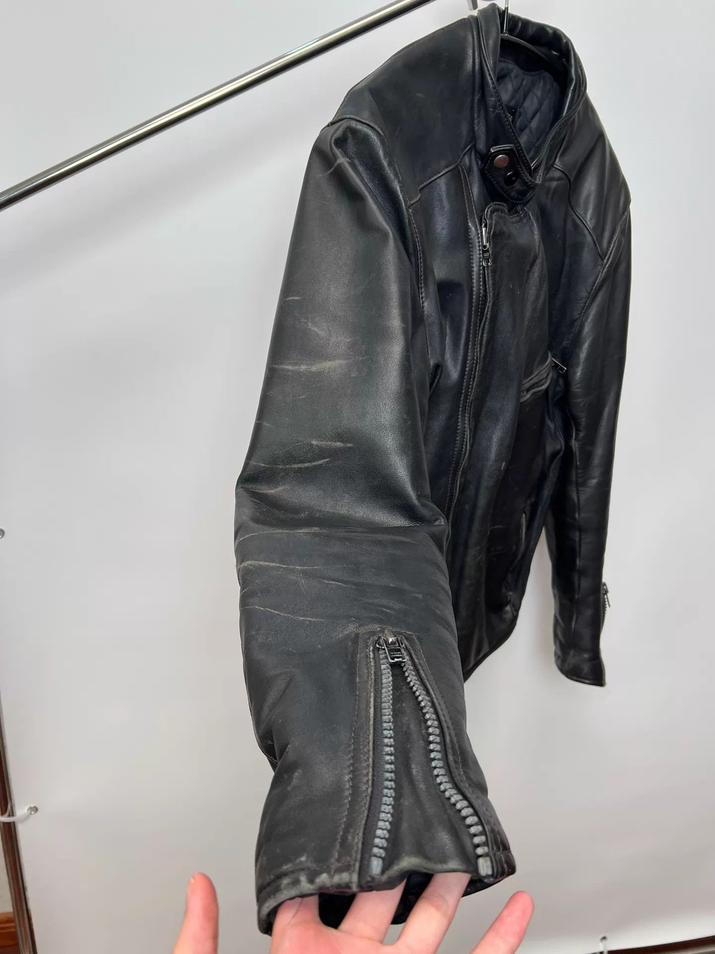 Harley Davidson Black Leather Jacket with Zip Pockets - Size L Size US L / EU 52-54 / 3 - 2 Thumbnail