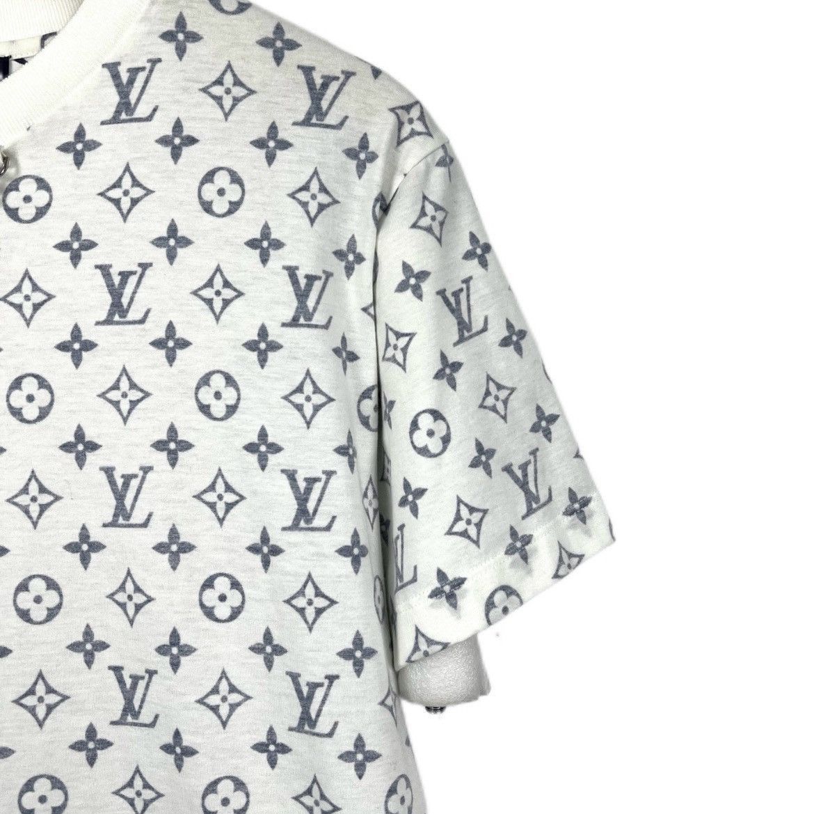 Louis Vuitton White Short Sleeve Patterned T-Shirt Size US L / EU 52-54 / 3 - 6 Thumbnail