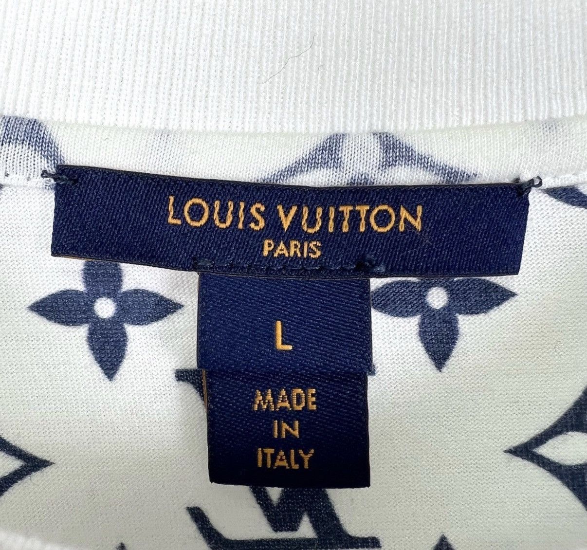 Louis Vuitton White Short Sleeve Patterned T-Shirt Size US L / EU 52-54 / 3 - 4 Thumbnail