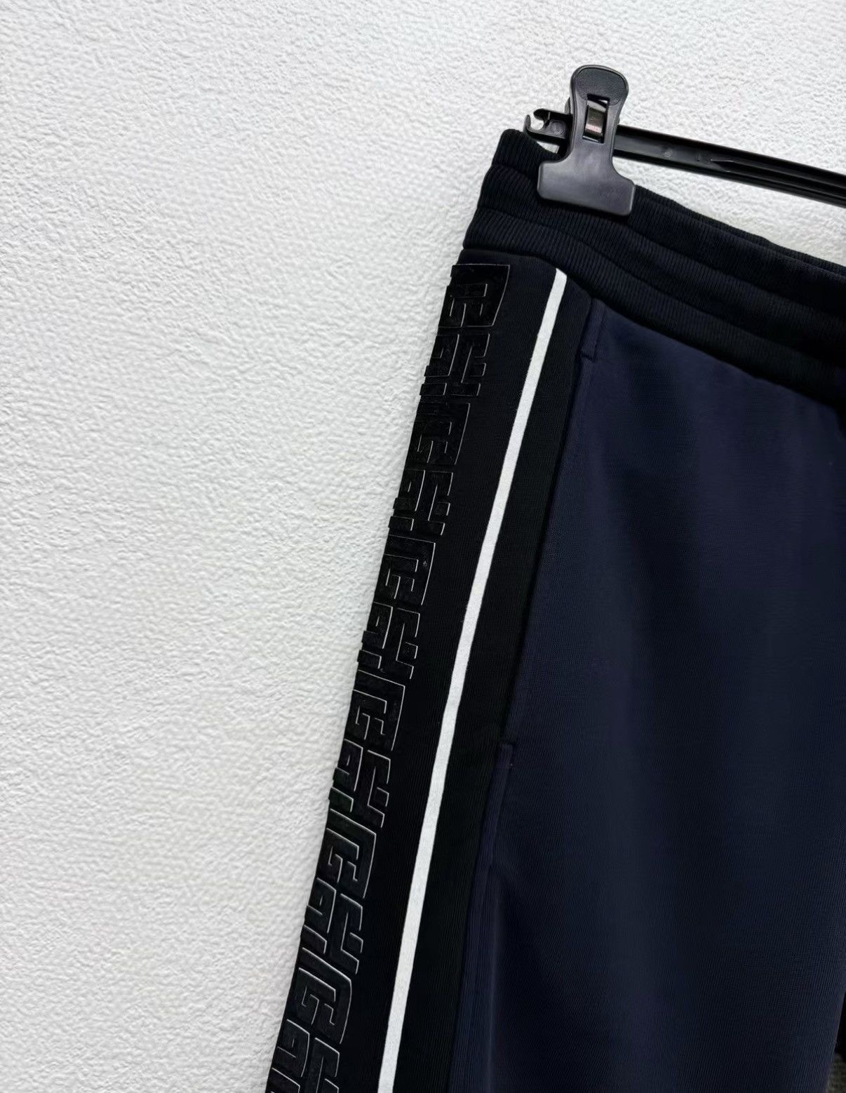 Balmain Black Side-Stripe Sweatpants with Drawstring Waist Size US 27 - 2 Thumbnail