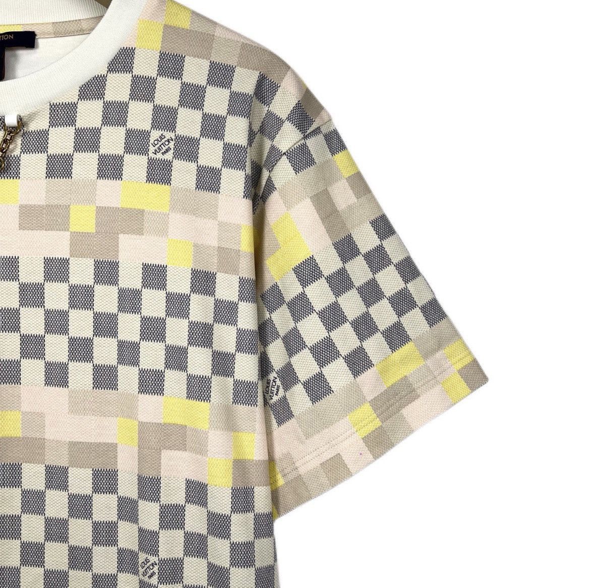 Louis Vuitton Beige Checkered Short-Sleeve Shirt Size US L / EU 52-54 / 3 - 6 Thumbnail