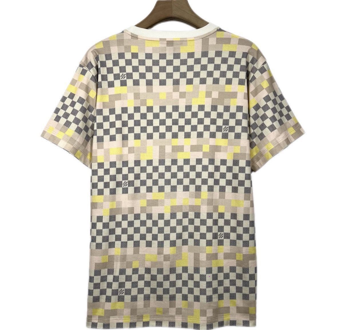 Louis Vuitton Beige Checkered Short-Sleeve Shirt Size US L / EU 52-54 / 3 - 2 Thumbnail