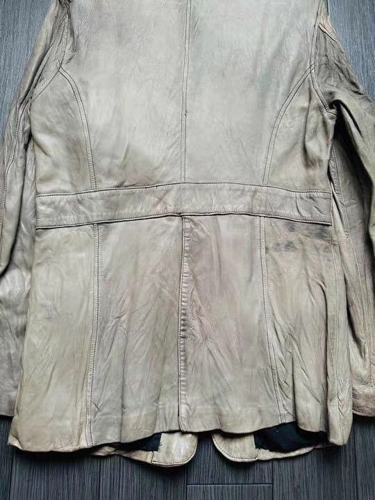 Isamu Katayama Backlash Beige Leather Jacket Size L Size US L / EU 52-54 / 3 - 6 Thumbnail