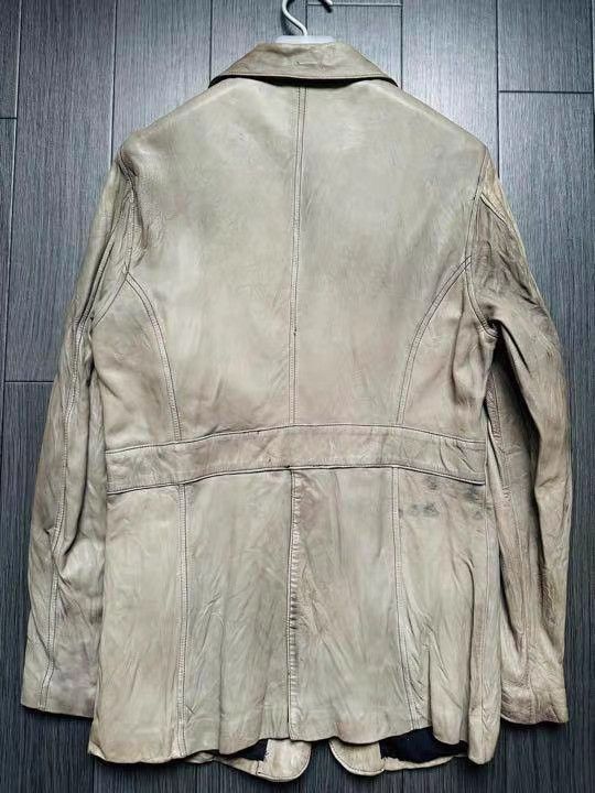 Isamu Katayama Backlash Beige Leather Jacket Size L Size US L / EU 52-54 / 3 - 4 Thumbnail