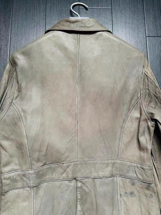 Isamu Katayama Backlash Beige Leather Jacket Size L Size US L / EU 52-54 / 3 - 5 Thumbnail