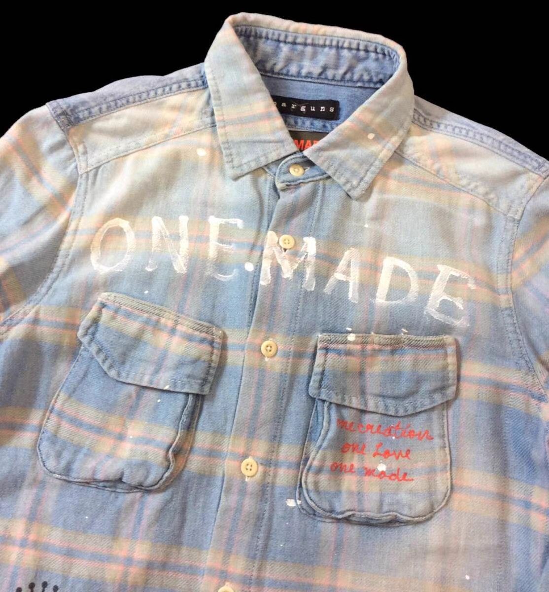 roarguns Blue Plaid Graphic Button-Up Shirt Size S Size US S / EU 44-46 / 1 - 3 Thumbnail