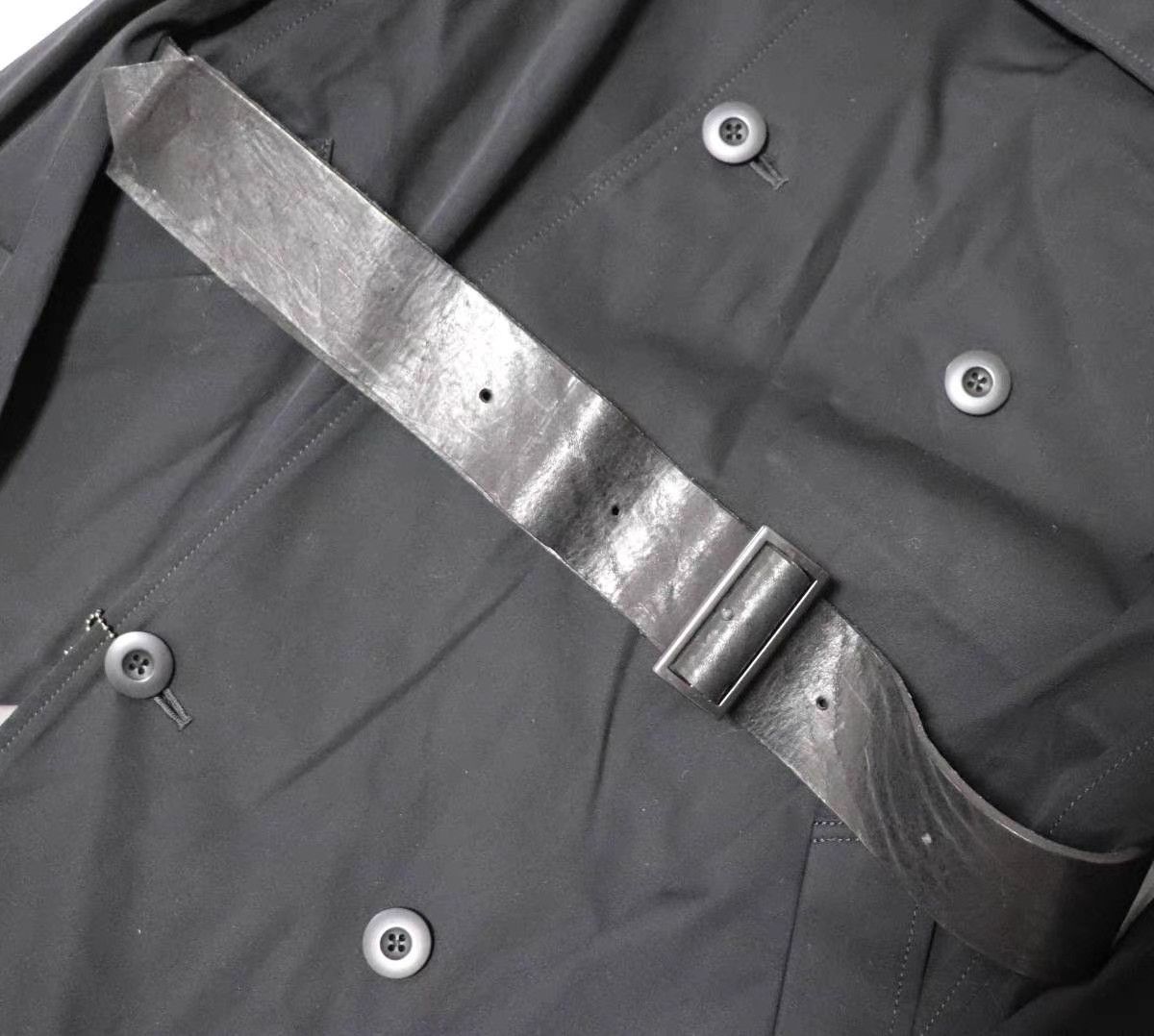 Isamu Katayama Backlash Black Double-Breasted Trench Coat with Belt Size US M / EU 48-50 / 2 - 4 Thumbnail