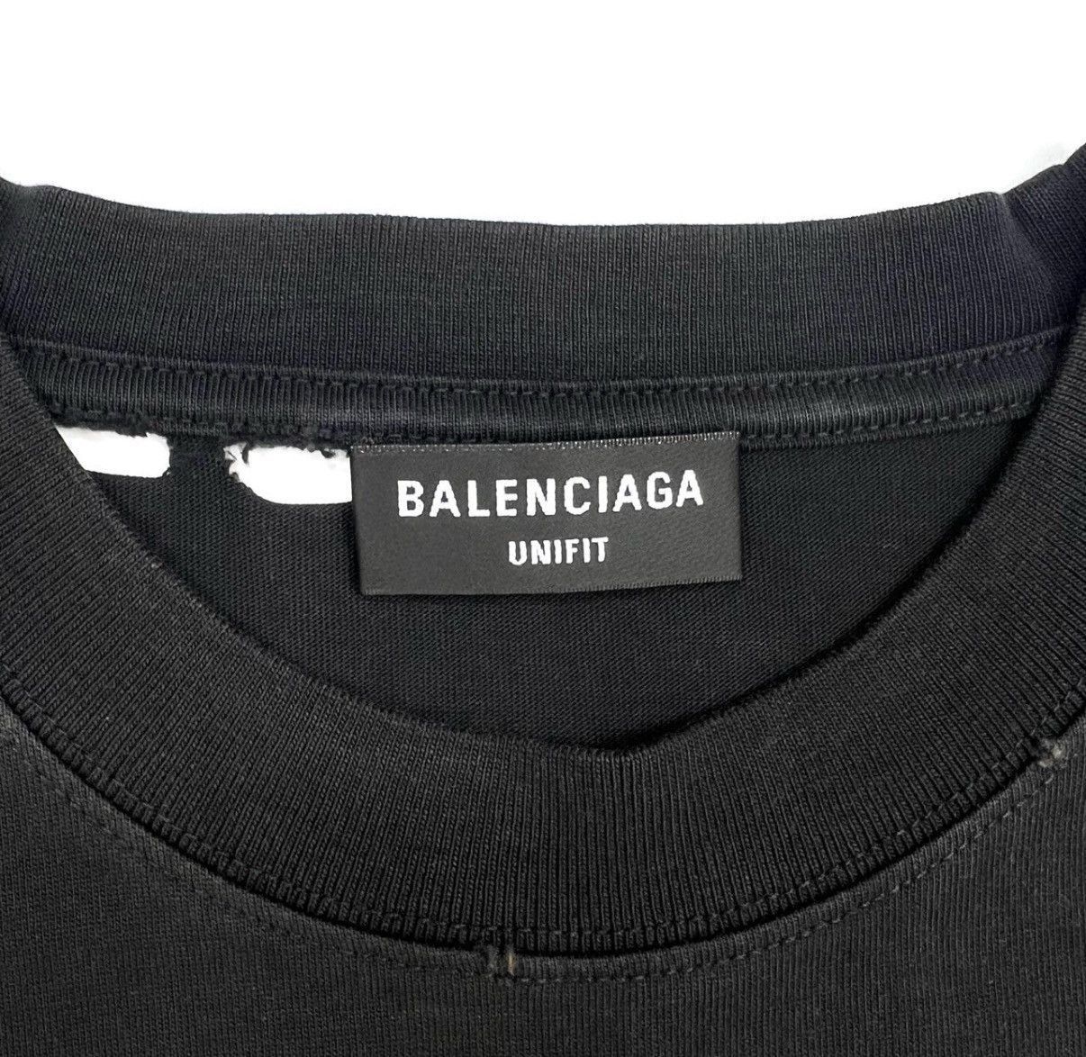 Balenciaga Black Distressed Short Sleeve T-Shirt XL Size US XL / EU 56 / 4 - 3 Thumbnail