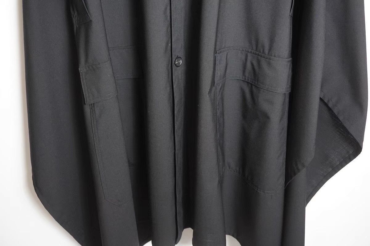 Yohji Yamamoto Black Long Sleeve Button-Up Shirt Size L Size US L / EU 52-54 / 3 - 3 Thumbnail