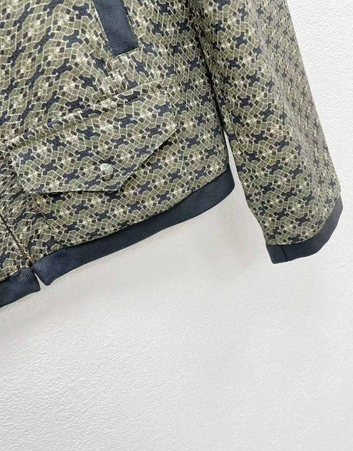 Dolce & Gabbana Green Patterned Bomber Jacket Size S Size US S / EU 44-46 / 1 - 4 Thumbnail