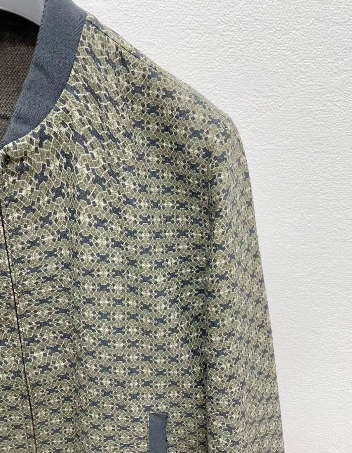 Dolce & Gabbana Green Patterned Bomber Jacket Size S Size US S / EU 44-46 / 1 - 3 Thumbnail