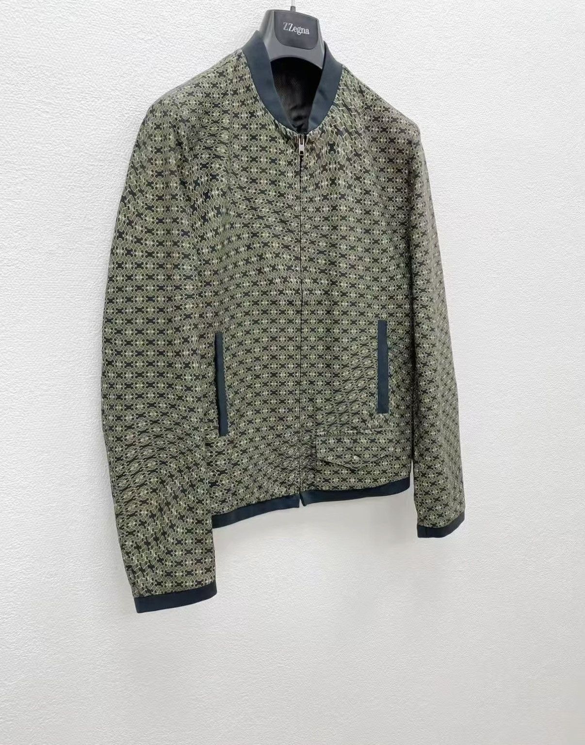 Dolce & Gabbana Green Patterned Bomber Jacket Size S Size US S / EU 44-46 / 1 - 2 Thumbnail