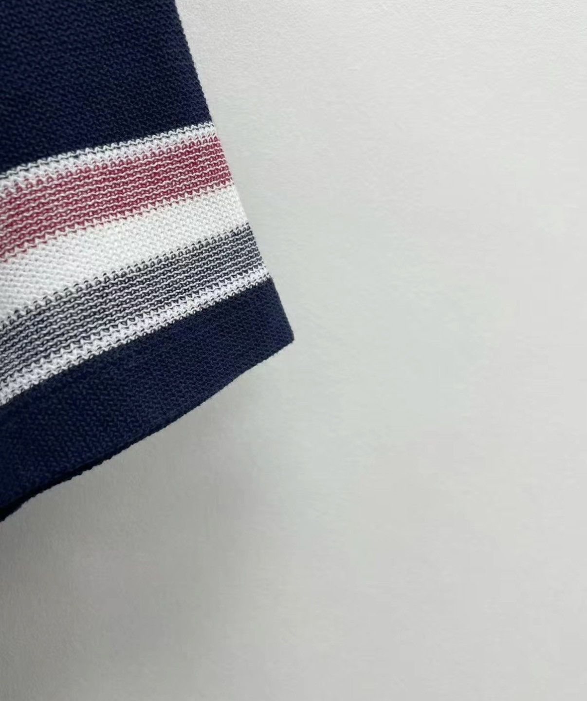 Thom Browne Blue Short-Sleeve Shirt with Stripe Accents Size US L / EU 52-54 / 3 - 4 Thumbnail