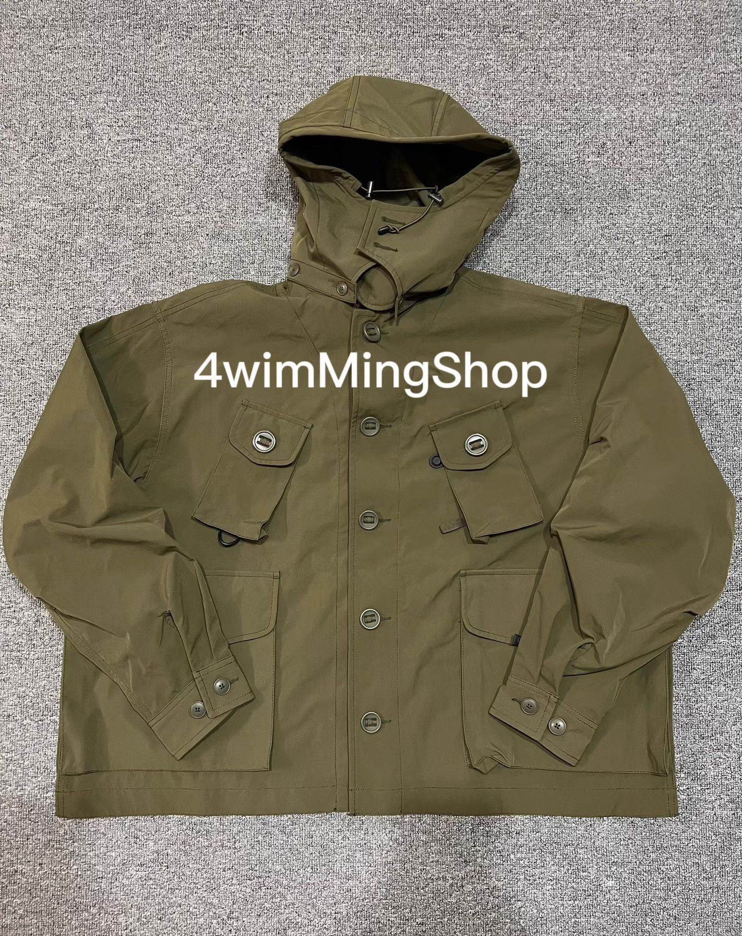 DAIWA PIER39 Green Hooded Utility Jacket Size L Size US L / EU 52-54 / 3 - 3 Thumbnail