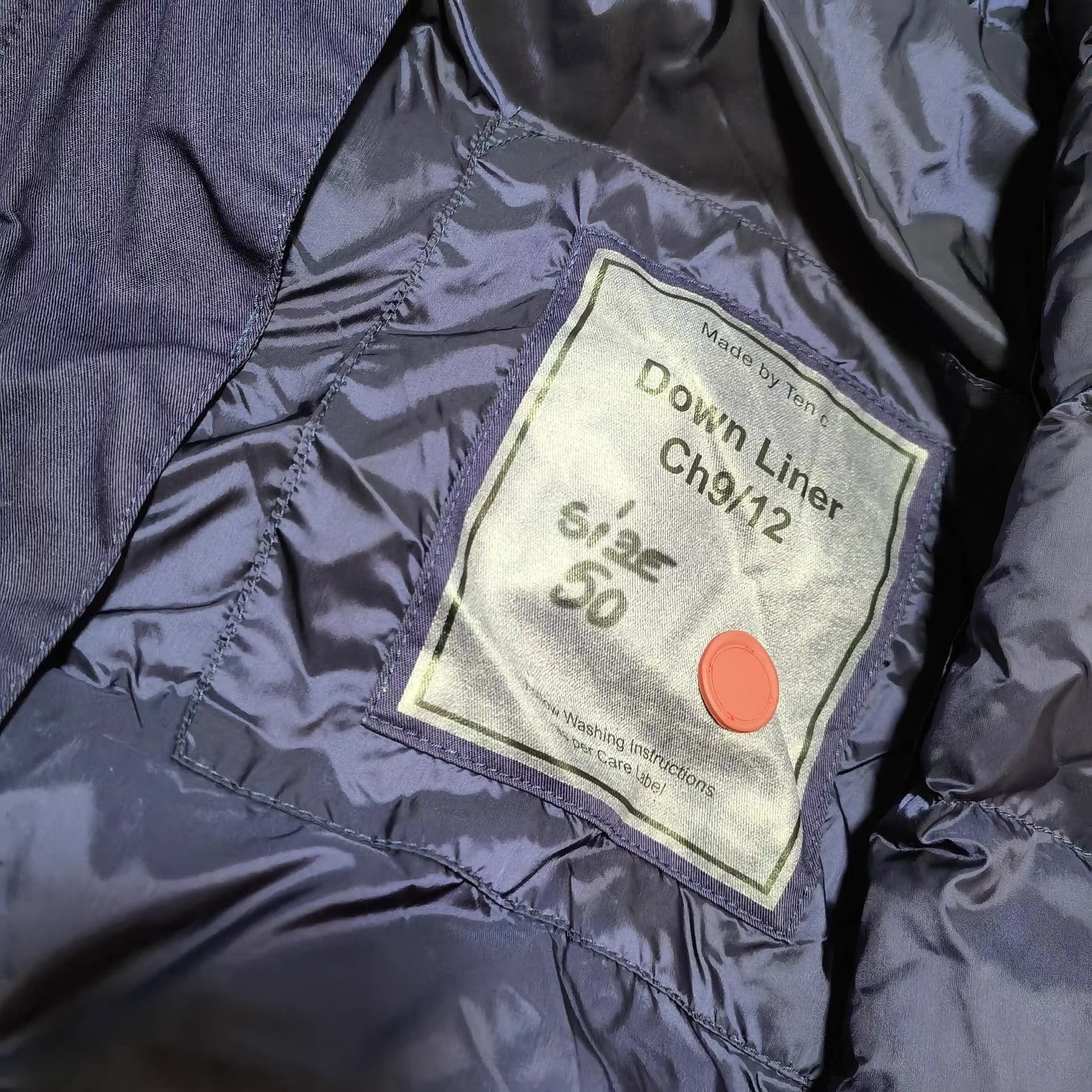 Ten C Blue Puffer Jacket with Hood Size M Size US M / EU 48-50 / 2 - 3 Thumbnail