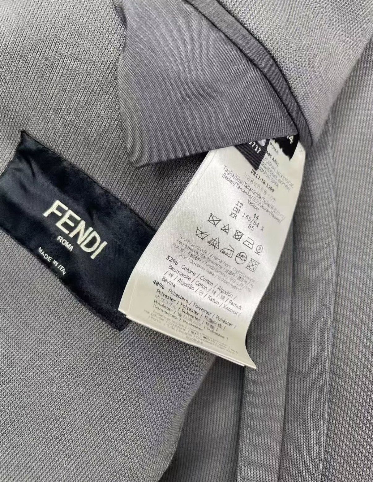 Fendi Gray Embroidered Insect Blazer - Size S Size US S / EU 44-46 / 1 - 7 Thumbnail