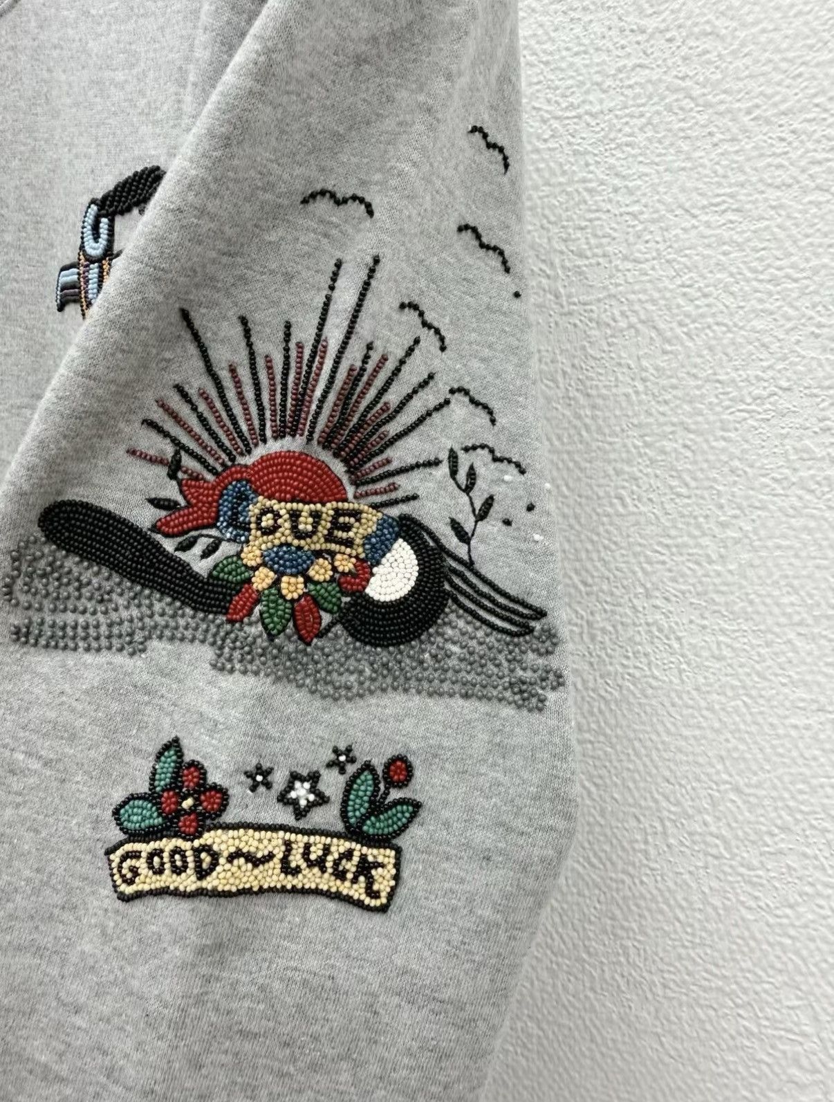 Valentino Gray Crew Neck Sweatshirt with Embroidered Design Size US S / EU 44-46 / 1 - 4 Thumbnail