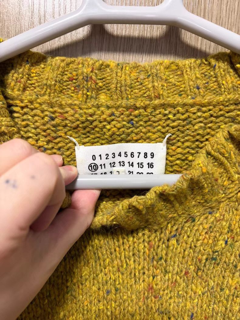Maison Margiela Yellow Knit Sweater with Side Lace-Up Detail Size US L / EU 52-54 / 3 - 3 Thumbnail