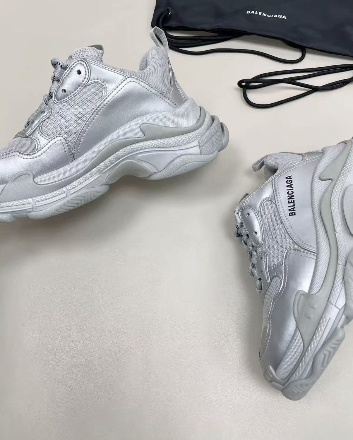 Balenciaga Gray Triple S Style Sneakers Size 9.5 Size US 9.5 / EU 42-43 - 3 Thumbnail
