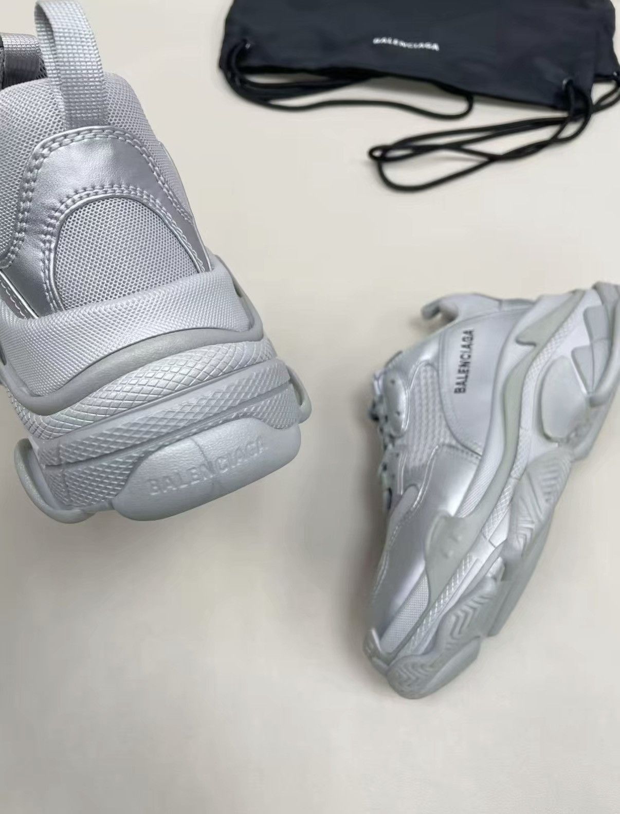 Balenciaga Gray Triple S Style Sneakers Size 9.5 Size US 9.5 / EU 42-43 - 7 Thumbnail