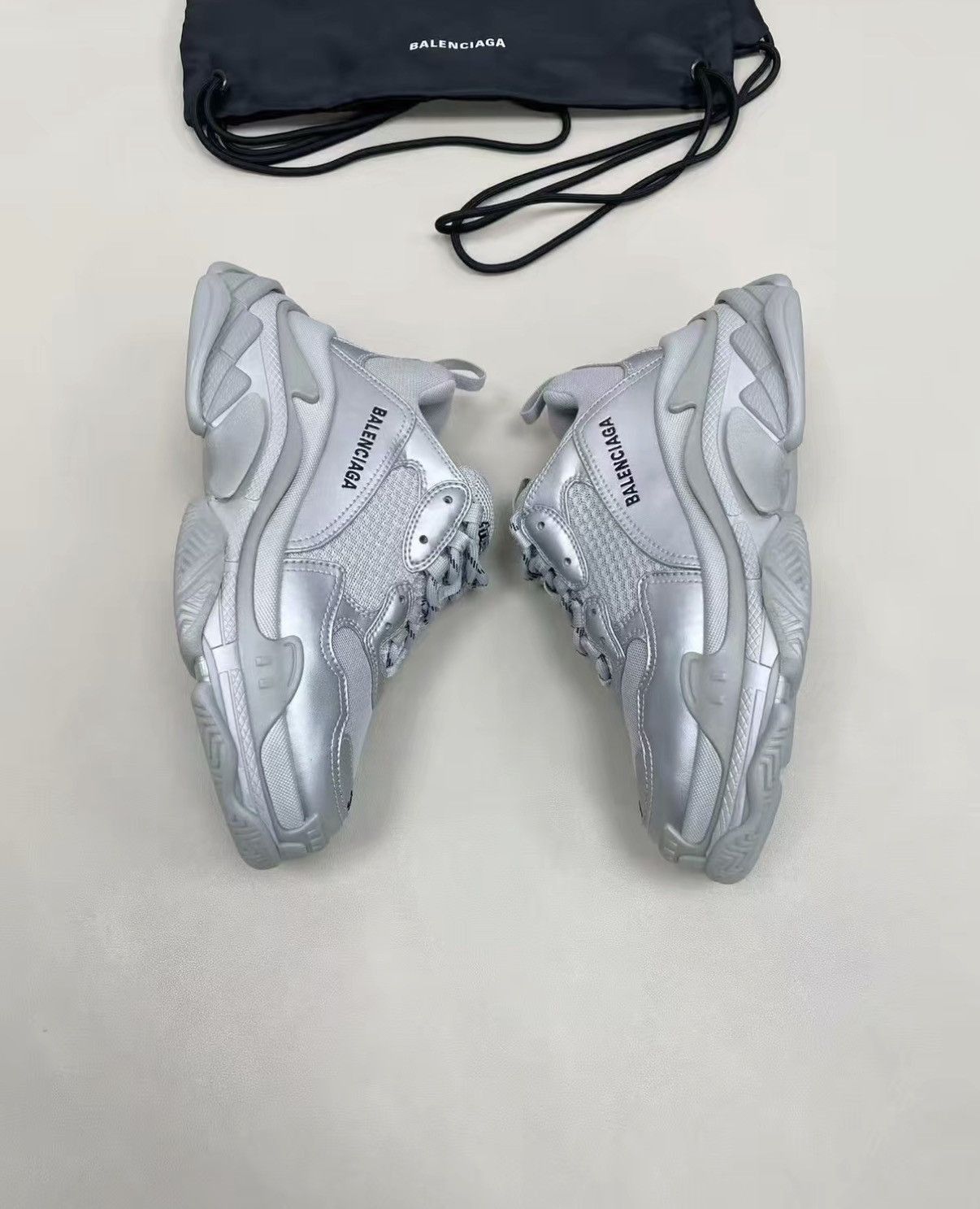 Balenciaga Gray Triple S Style Sneakers Size 9.5 Size US 9.5 / EU 42-43 - 5 Thumbnail