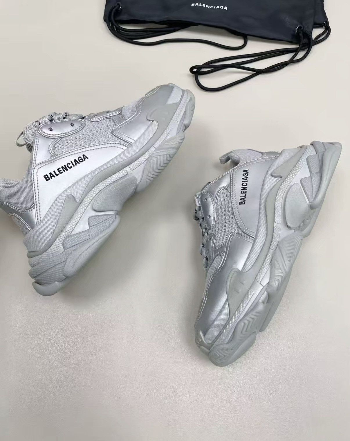 Balenciaga Gray Triple S Style Sneakers Size 9.5 Size US 9.5 / EU 42-43 - 6 Thumbnail