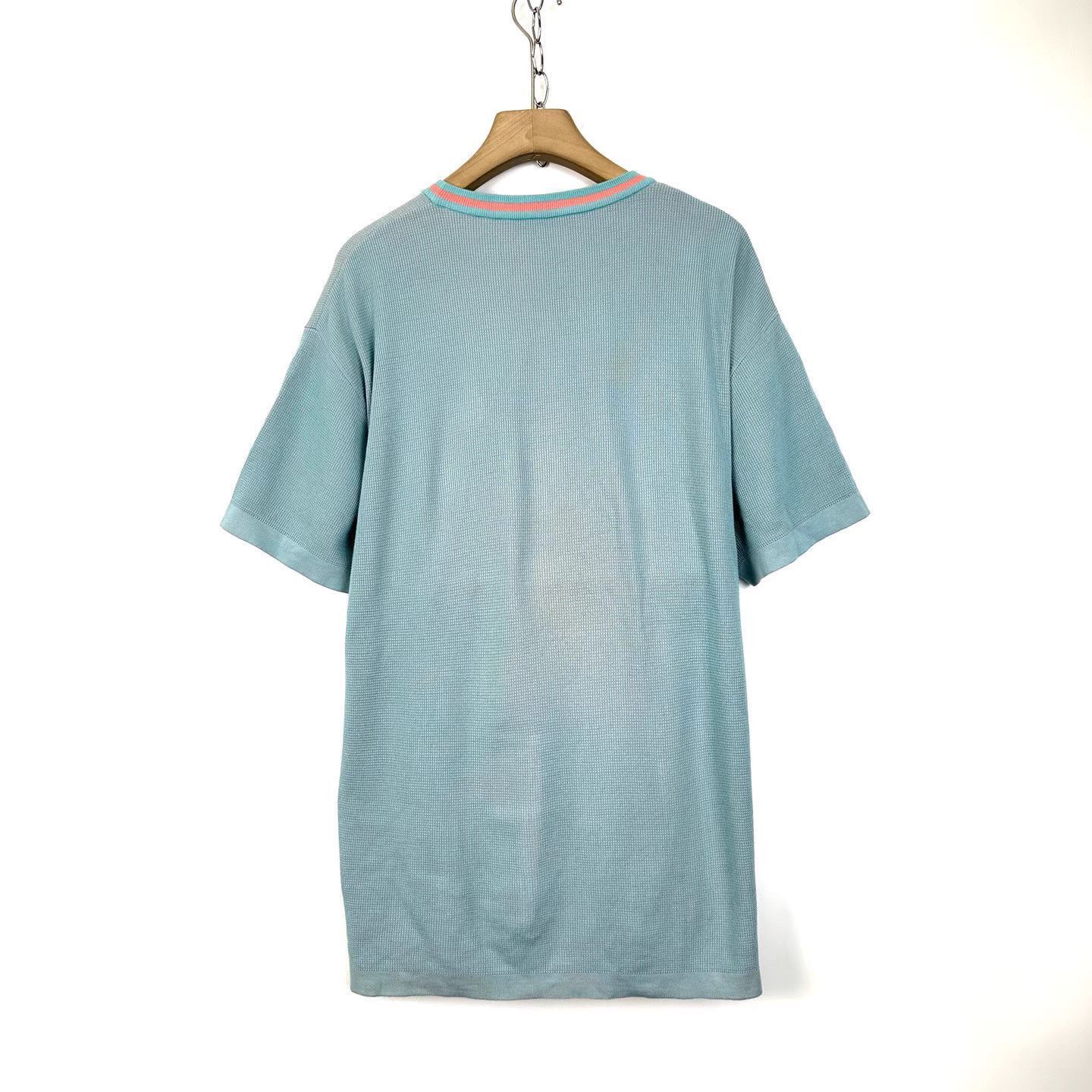 Louis Vuitton Blue Short-Sleeve Waffle Knit Shirt Size US XL / EU 56 / 4 - 2 Thumbnail