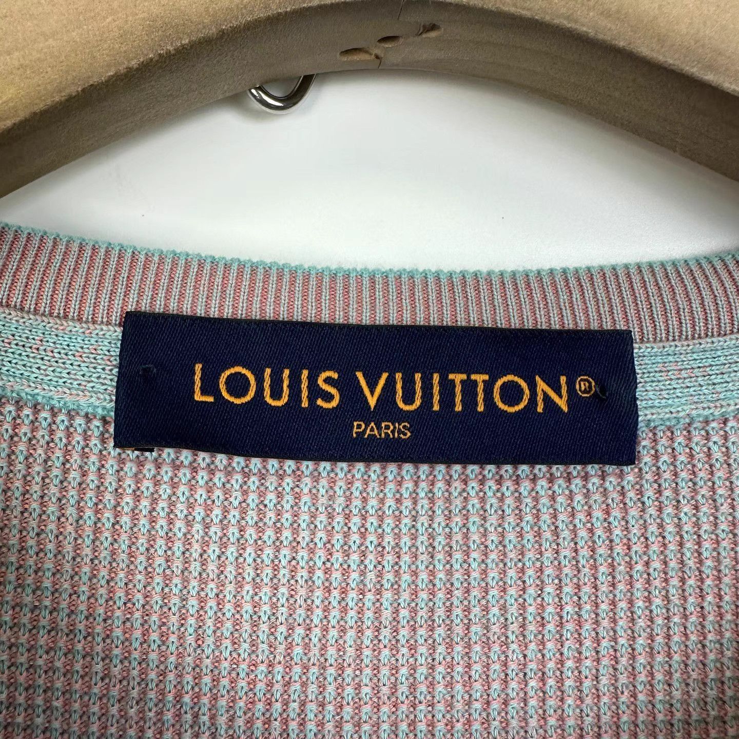 Louis Vuitton Blue Short-Sleeve Waffle Knit Shirt Size US XL / EU 56 / 4 - 4 Thumbnail