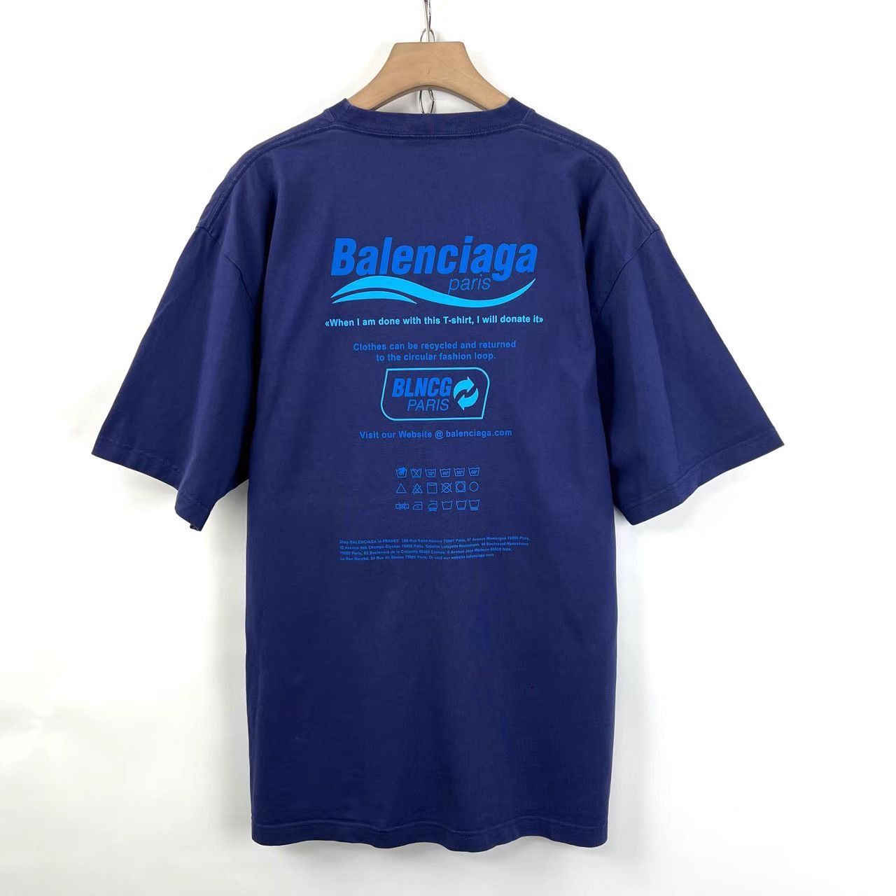 Balenciaga Blue Oversized Short Sleeve T-Shirt Size US S / EU 44-46 / 1 - 2 Thumbnail