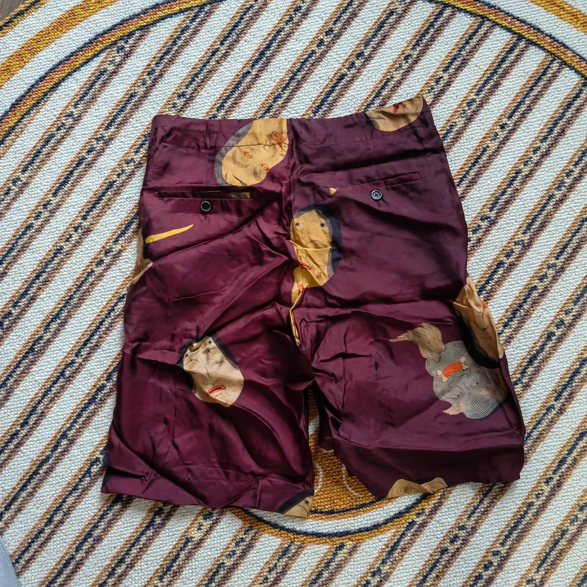 Uma Wang Multi-Color Printed Casual Shorts Size US 34 / EU 50 - 3 Thumbnail