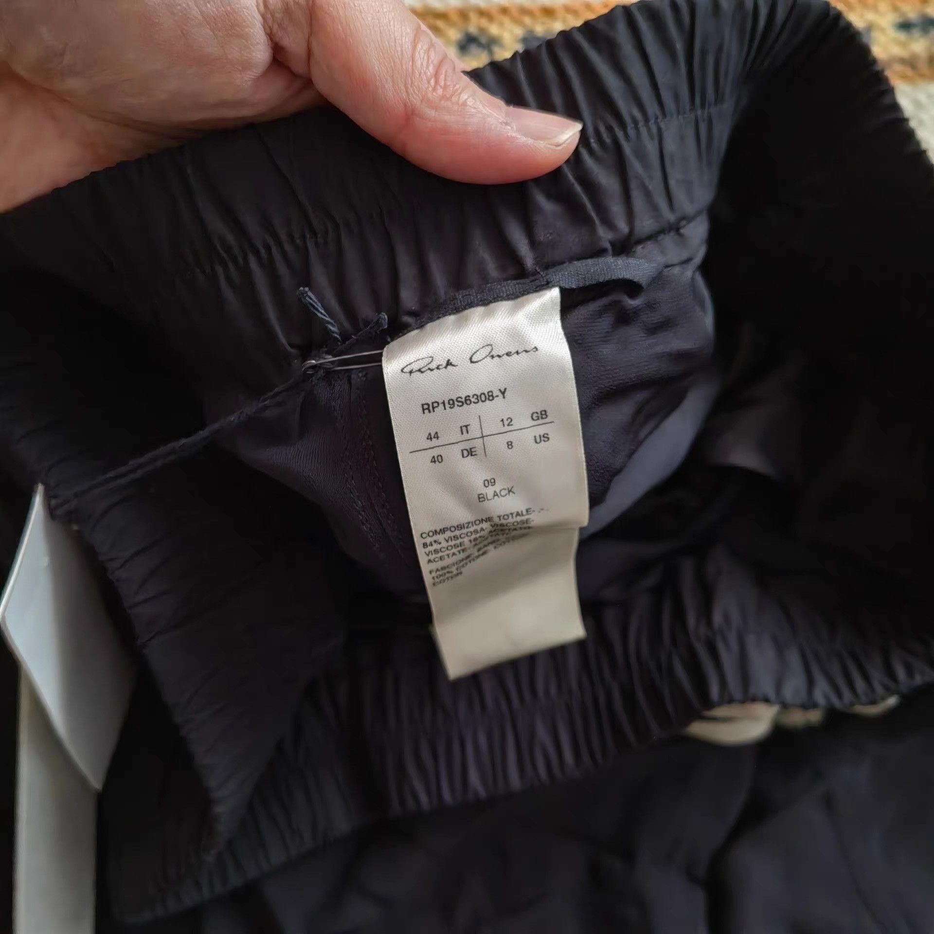 Rick Owens Black Casual Cropped Pants Size 34 Size US 34 / EU 50 - 2 Thumbnail