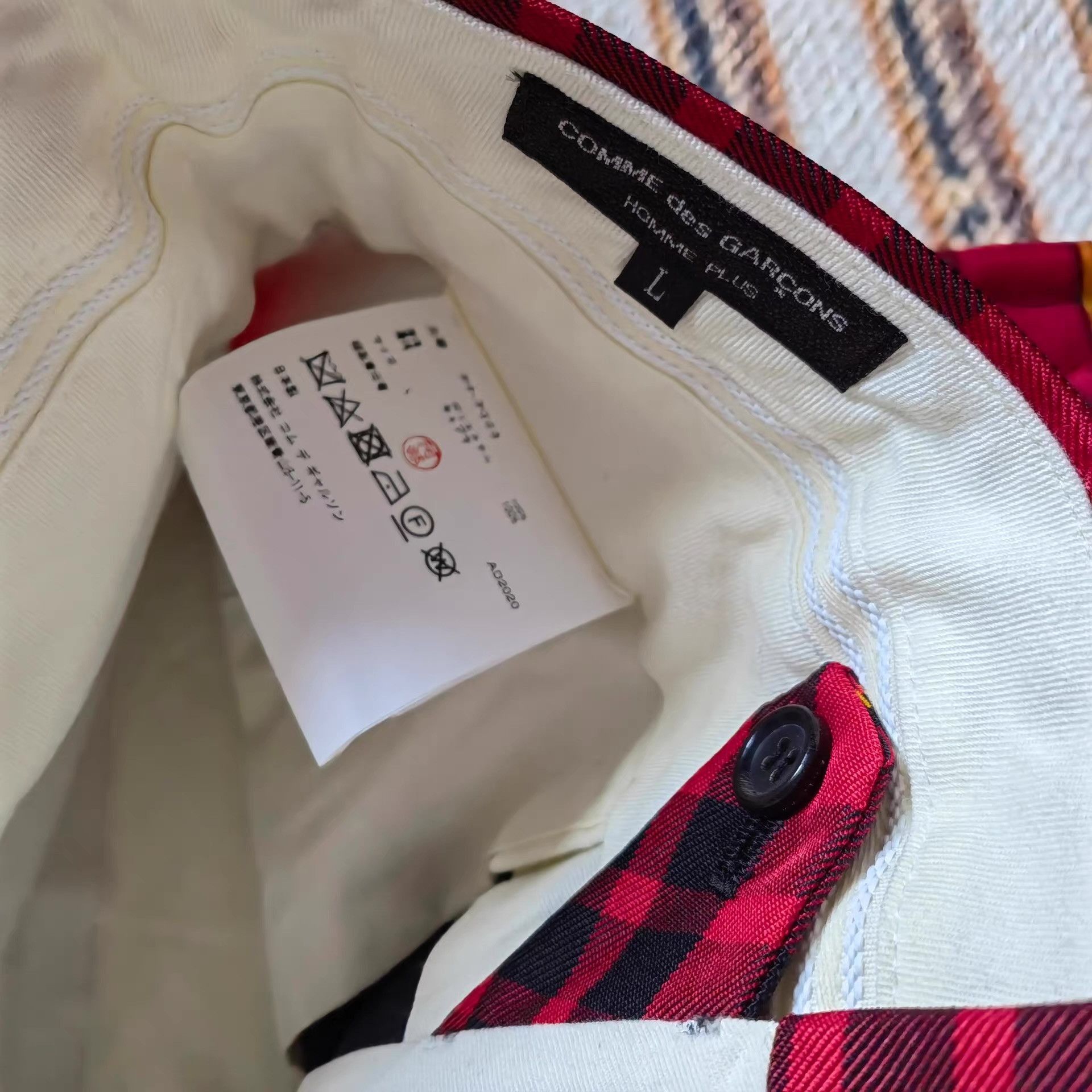 Comme des Garcons Homme Plus Plaid Multi-Color Casual Shorts Size 36 Size US 36 / EU 52 - 3 Thumbnail